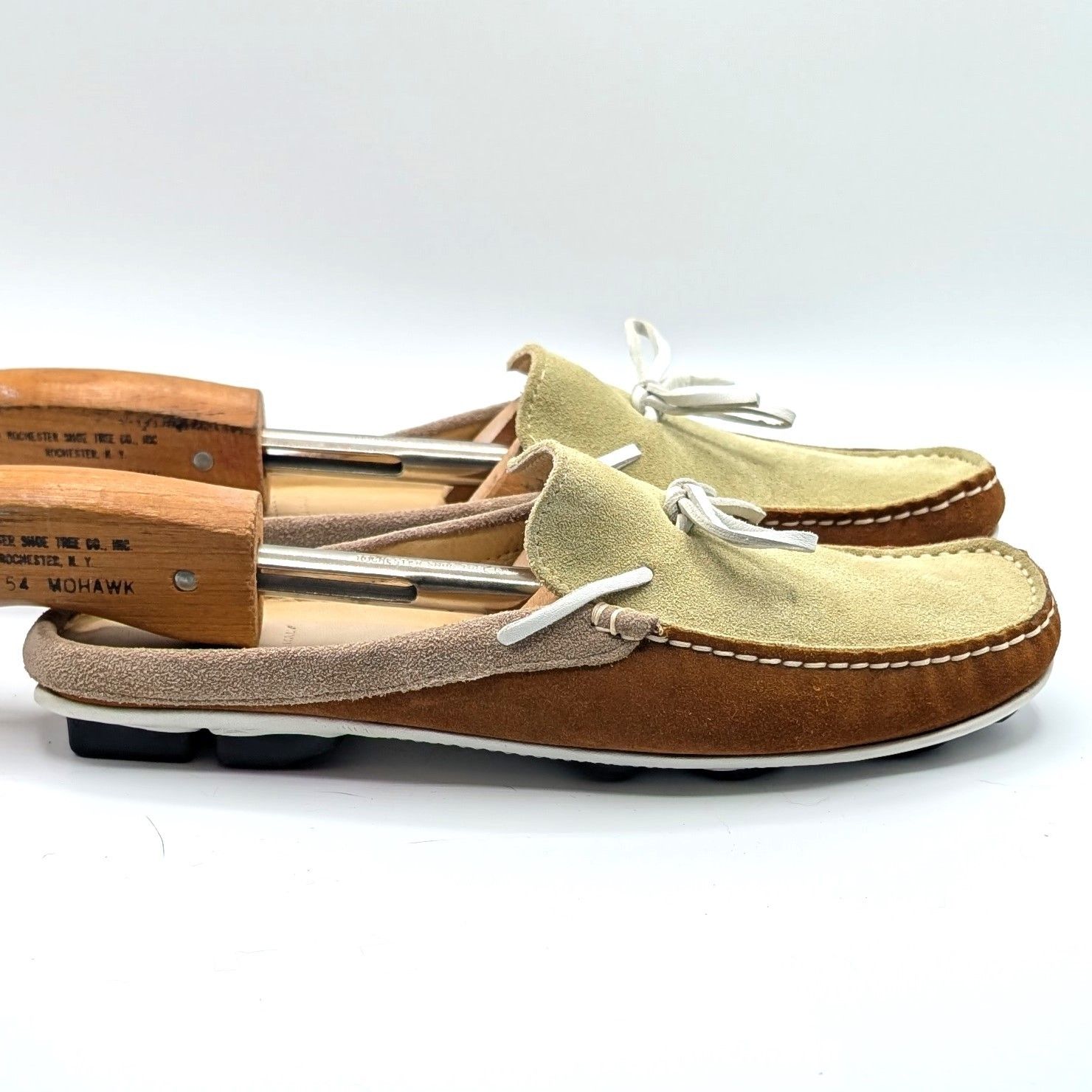 Patricia Green Moccasin Mule Slides Green & Tan Women's Size 37 / Us 6.5-7 — image 4 of 8